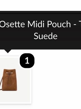 Strathberry Brown Suede Drawstring Shoulder Bag
